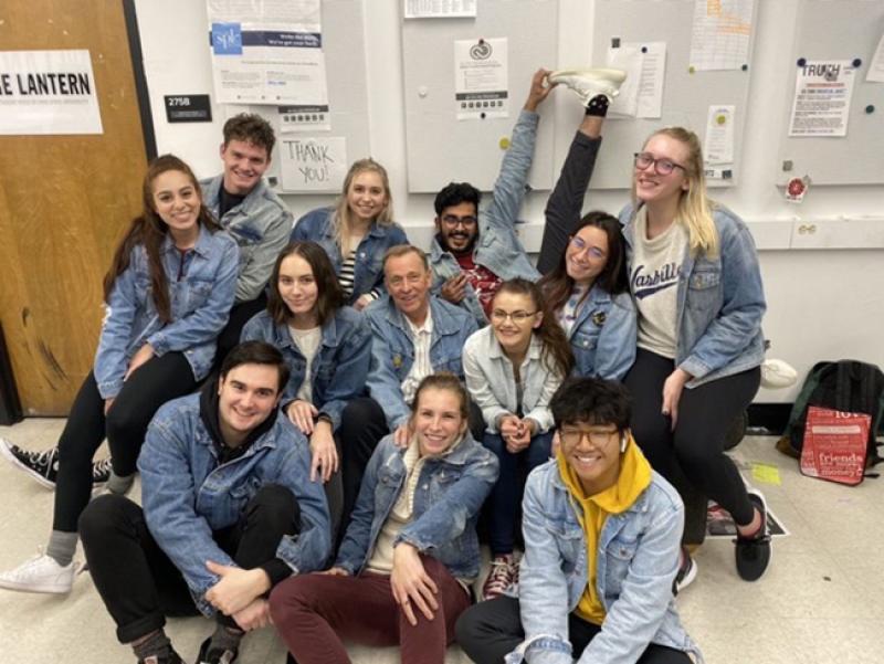 The Lantern journalists' weekly tradition of sporting denim in the newsroom.