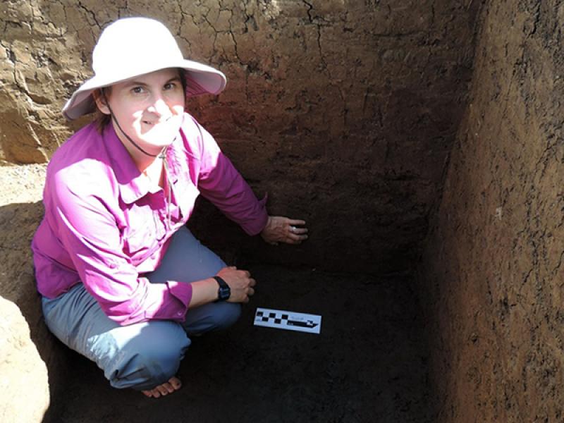 Field at an archaeological site in Fiji