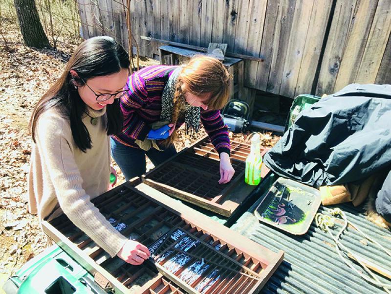 Over the course of four days, students learned about the intricate process of letterpress printing and the incredible stories and experiences owner Brian Richards has had during his life on the ridge above the Upper Twin Creek