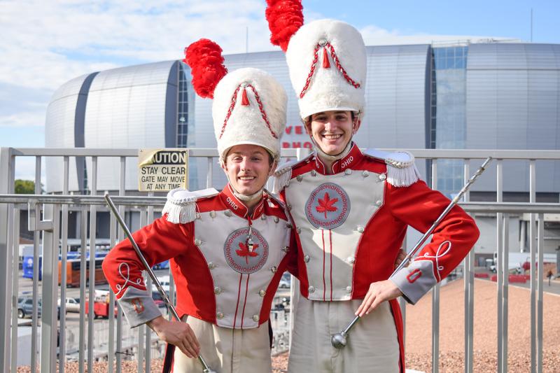 photo of John LaVange and Konner Barr at the 2016 PlayStation Fiesta Bowl