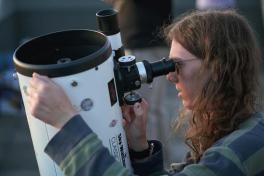 Ohio State’s Arne Slattebak Planetarium offers students the opportunity to present planetarium shows to the public and develop skills for future careers. Photo: Timothy Black