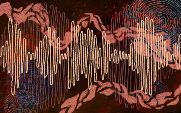 Abstraction of Sound Waves. Artwork by Addeline Kelley.